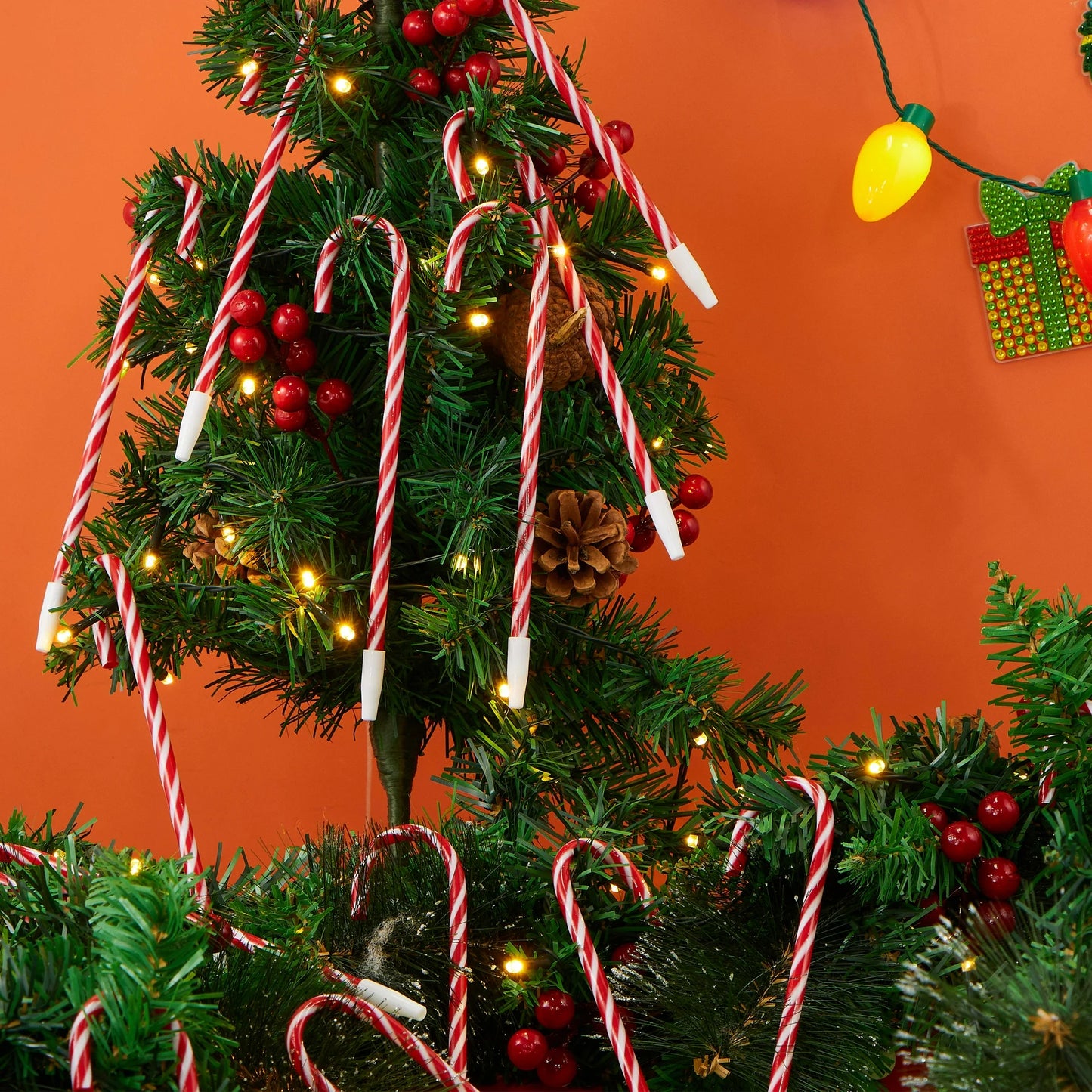 Joyfy 48 Pcs Christmas Candy Cane Pen, Christmas Decoration