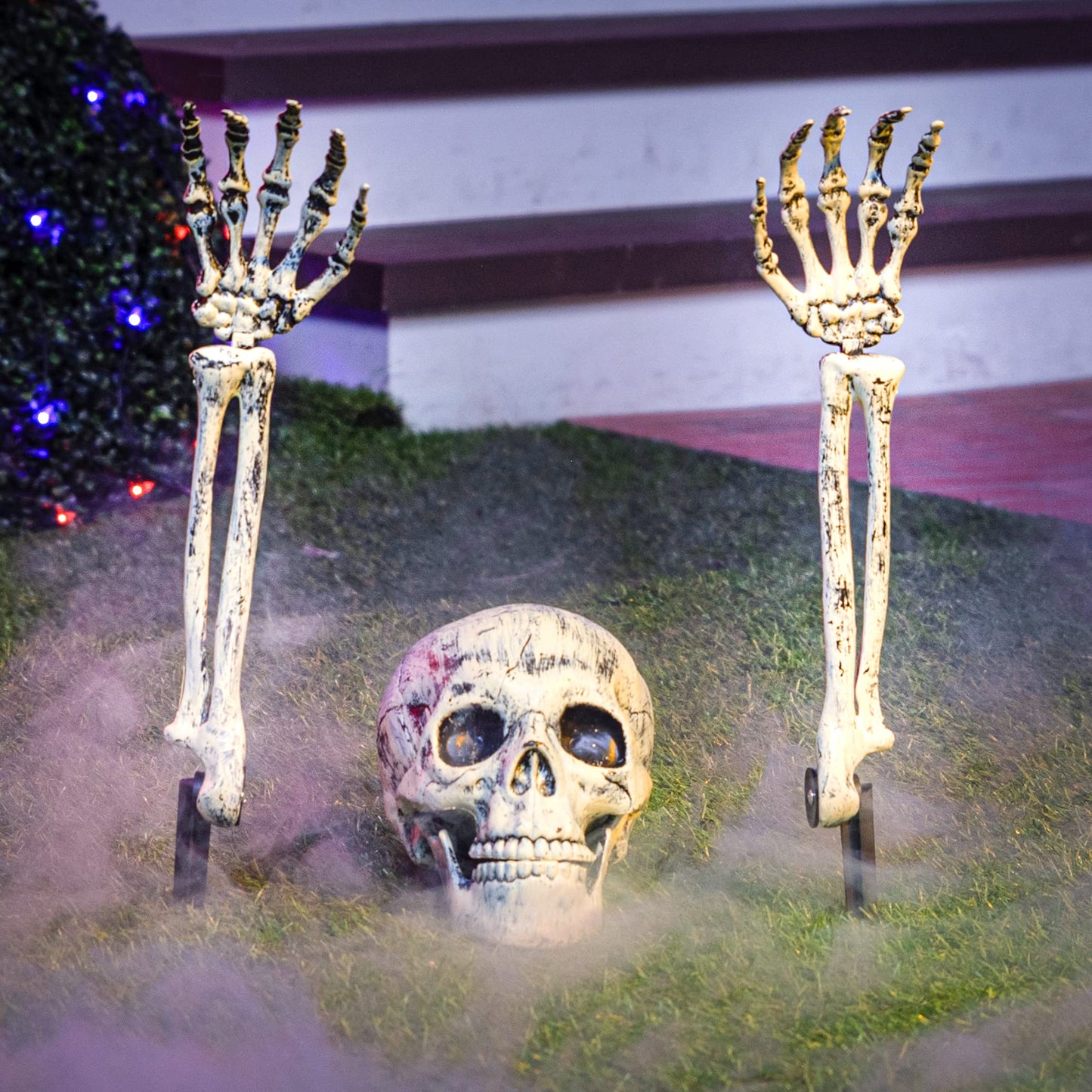 JOYIN Halloween Decorations Skeleton Stakes,Realistic Looking Yard Lawn Garden Stakes,Groundbreakers for Best Halloween Yard Decorations Outdoor Graveyard