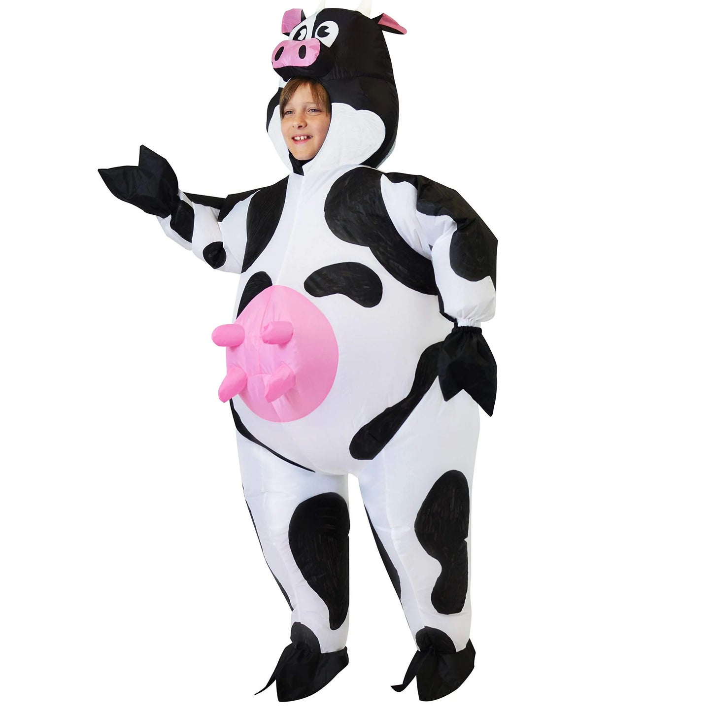 Syncfun Inflatable Costume Cow Air Blow-up Halloween Costume For Child (7-10 Yrs)