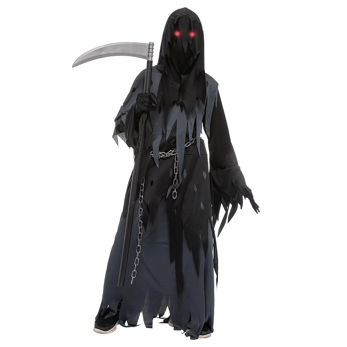 Spooktacular Creations Halloween Phantom Costume for Child Boy, Dress Up Costume Dark Knight Reaper Costume, L