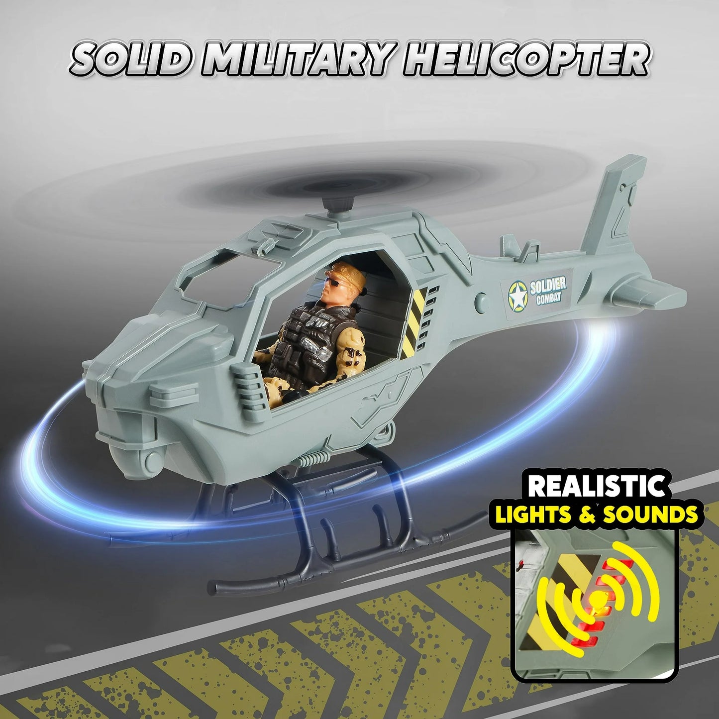 SYNCFUN Military Base Toys Set, Army Men Action Figures and Weapon Gear Accessories Military Combat Toys