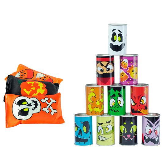 Joyfy 13 Pcs Halloween Carnival Can Bean Bag Toss Games Toys,Halloween Outdoor Party Games,Halloween Activities Prizes,Party Favors