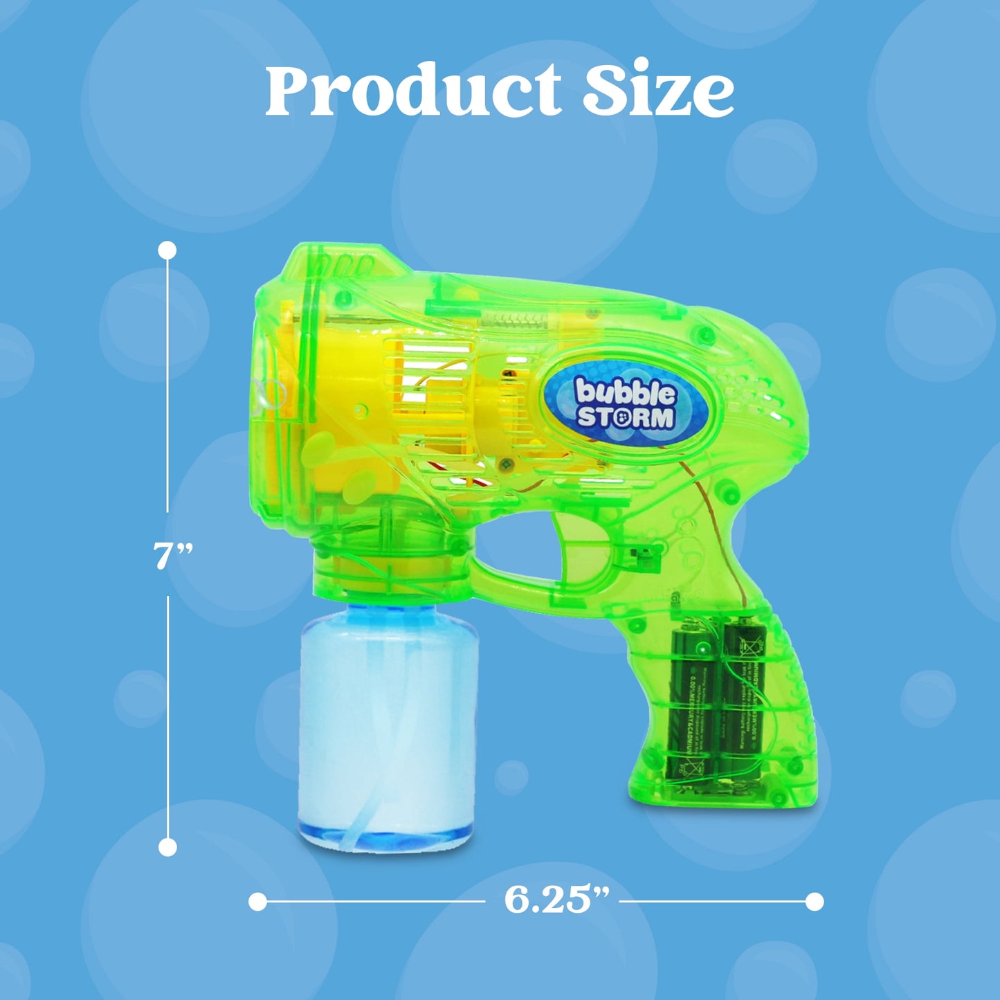 3 Pcs Bubble Gun for Kids, Bubble Blaster Toys with Bubble Solution for Kids Easter Summer Outdoor Game Party Favor