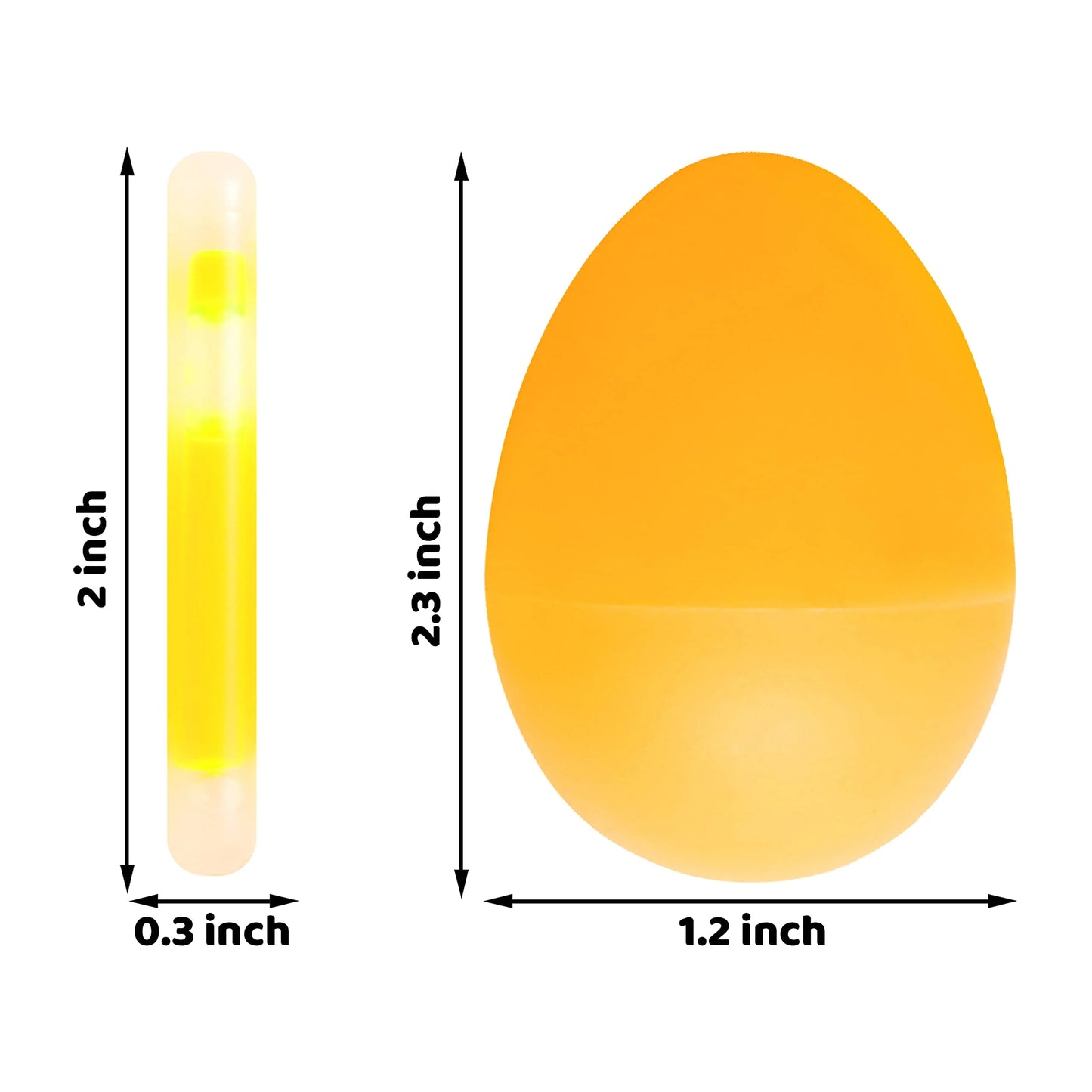100 Easter Dark Glow Eggs with 150 Mini Sticks for Kids Glow-in-the-dark Easter Egg Hunting, Basket Filler Stuffing Gifts