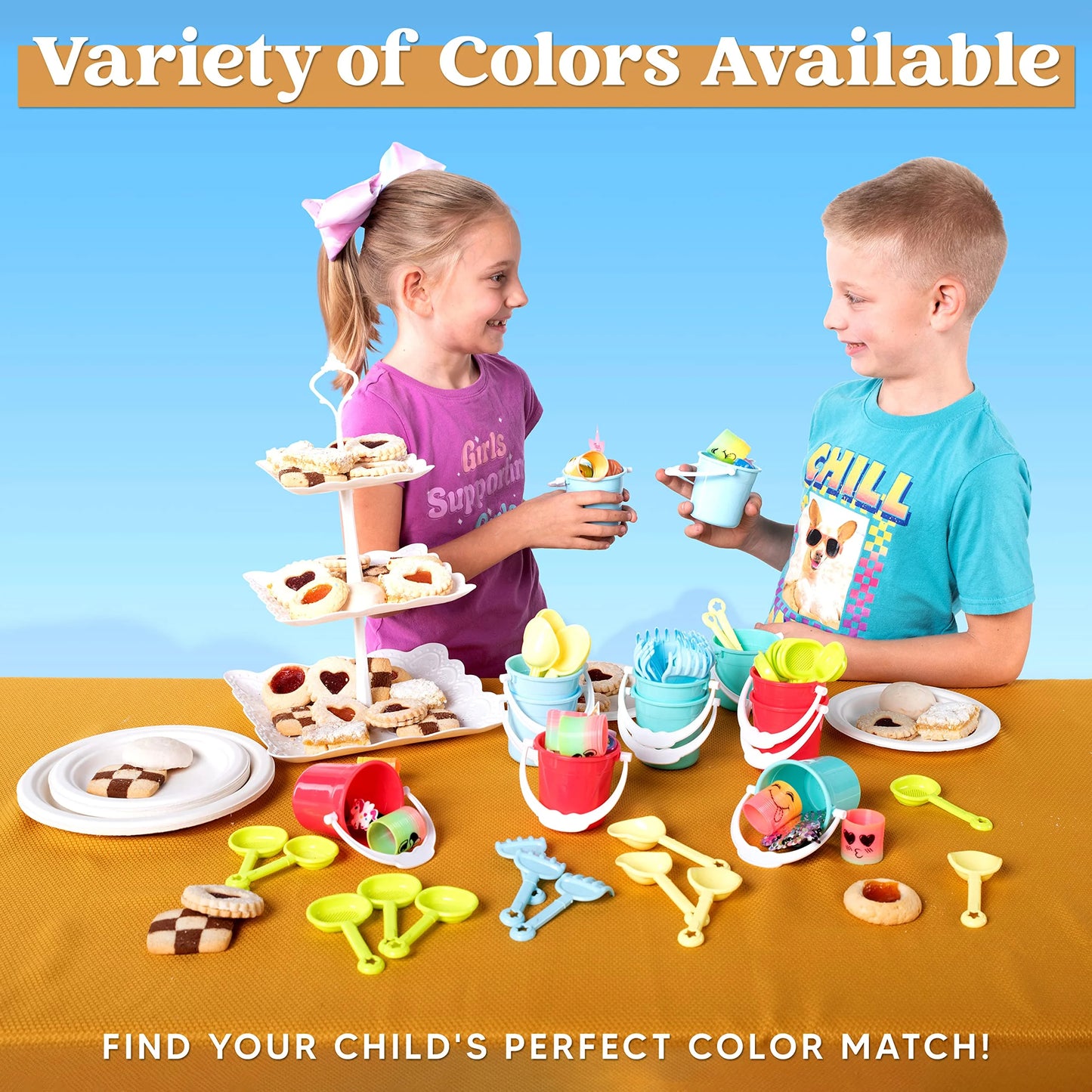 12 Packs Beach Sand Bucket and Shovel Set, 3" Mini Beach and Sand Toys for Kids Party Favor - Use for Sand Molds