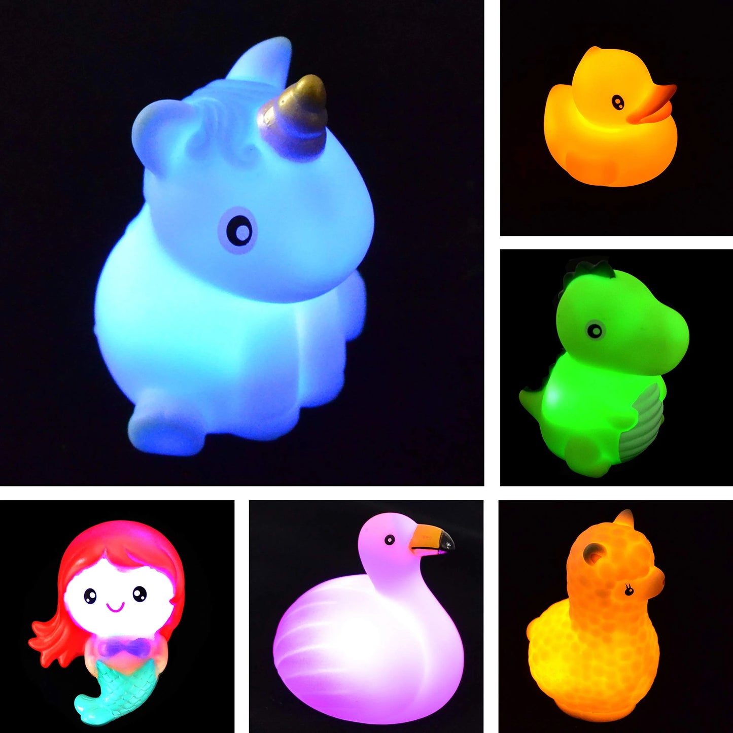 6 Pcs Easter Eggs with Light up Bath Toys Inside,Small Bath Toys for Kids Toddlers 1-3 Baby,Easter Basket Stuffers Easter Egg Hunt,Classroom Prize Supplies