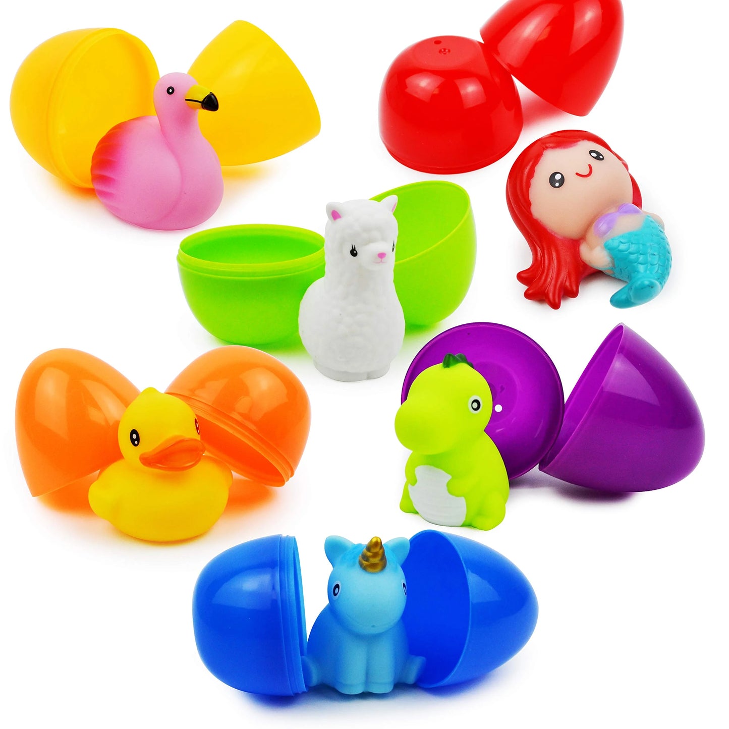 6 Pcs Easter Eggs with Light up Bath Toys Inside,Small Bath Toys for Kids Toddlers 1-3 Baby,Easter Basket Stuffers Easter Egg Hunt,Classroom Prize Supplies