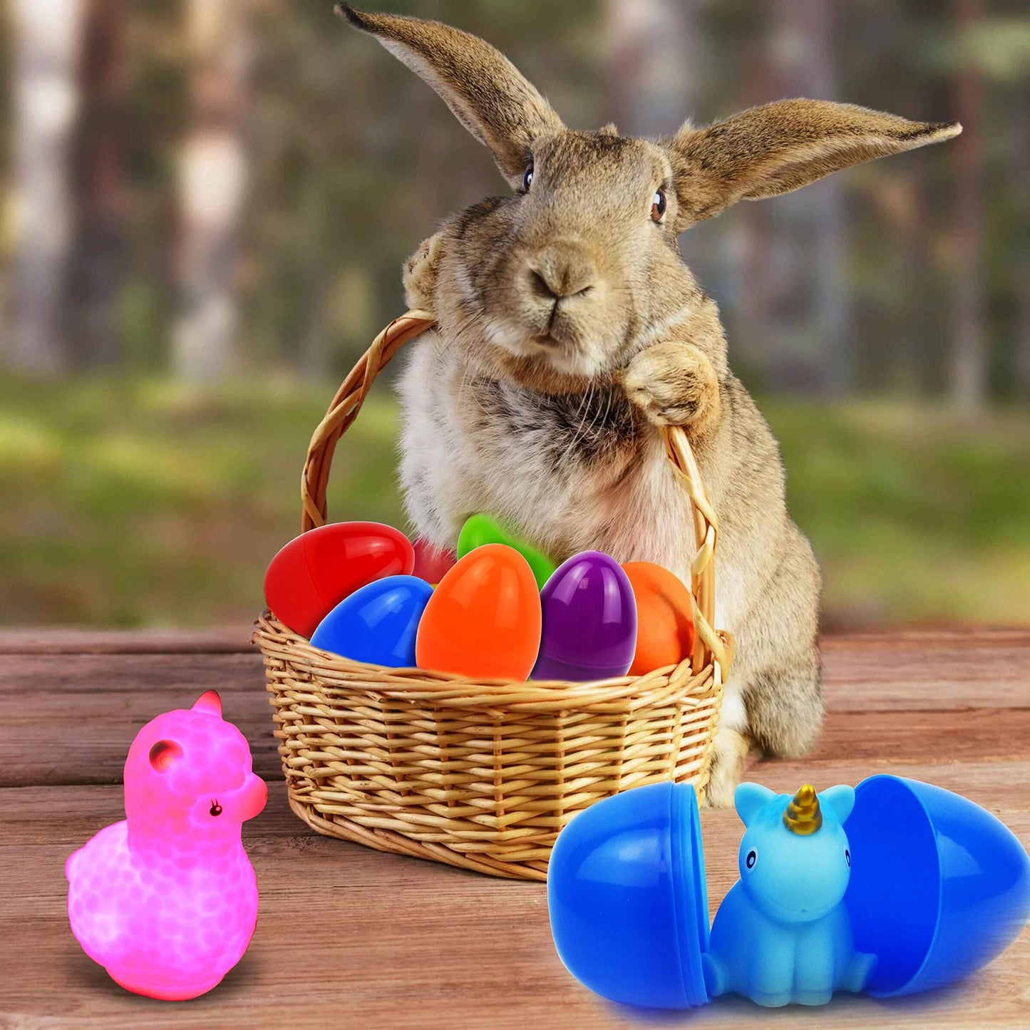 6 Pcs Easter Eggs with Light up Bath Toys Inside,Small Bath Toys for Kids Toddlers 1-3 Baby,Easter Basket Stuffers Easter Egg Hunt,Classroom Prize Supplies