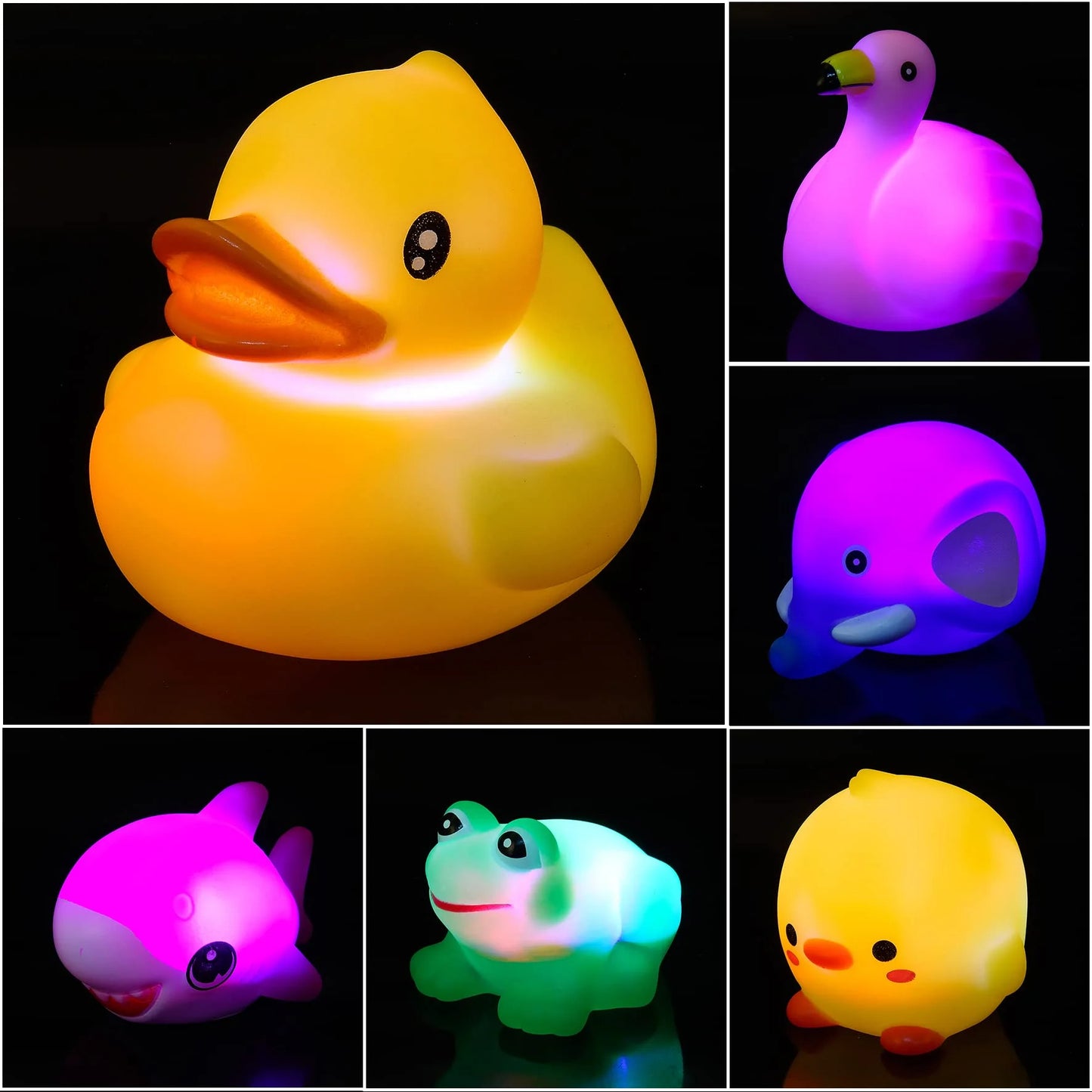6 Pcs Prefilled Easter Eggs with Light Up Bath Toys Toys Inside for Kids Boys Girls Toddlers,Easter Basket Stuffers Gifts Party Favors