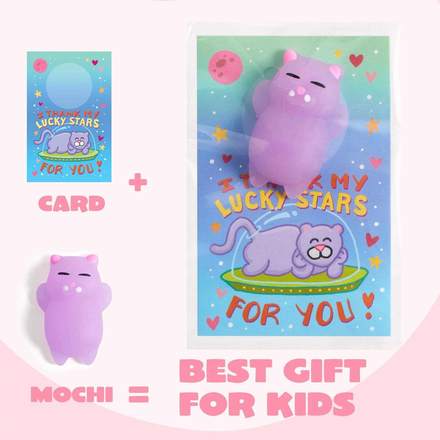28 Packs Valentines Day Gift Cards with Mochi Squishy Toys , Squishies Glow in The Dark Fidget Toy for Kids Valentine School Class Cards