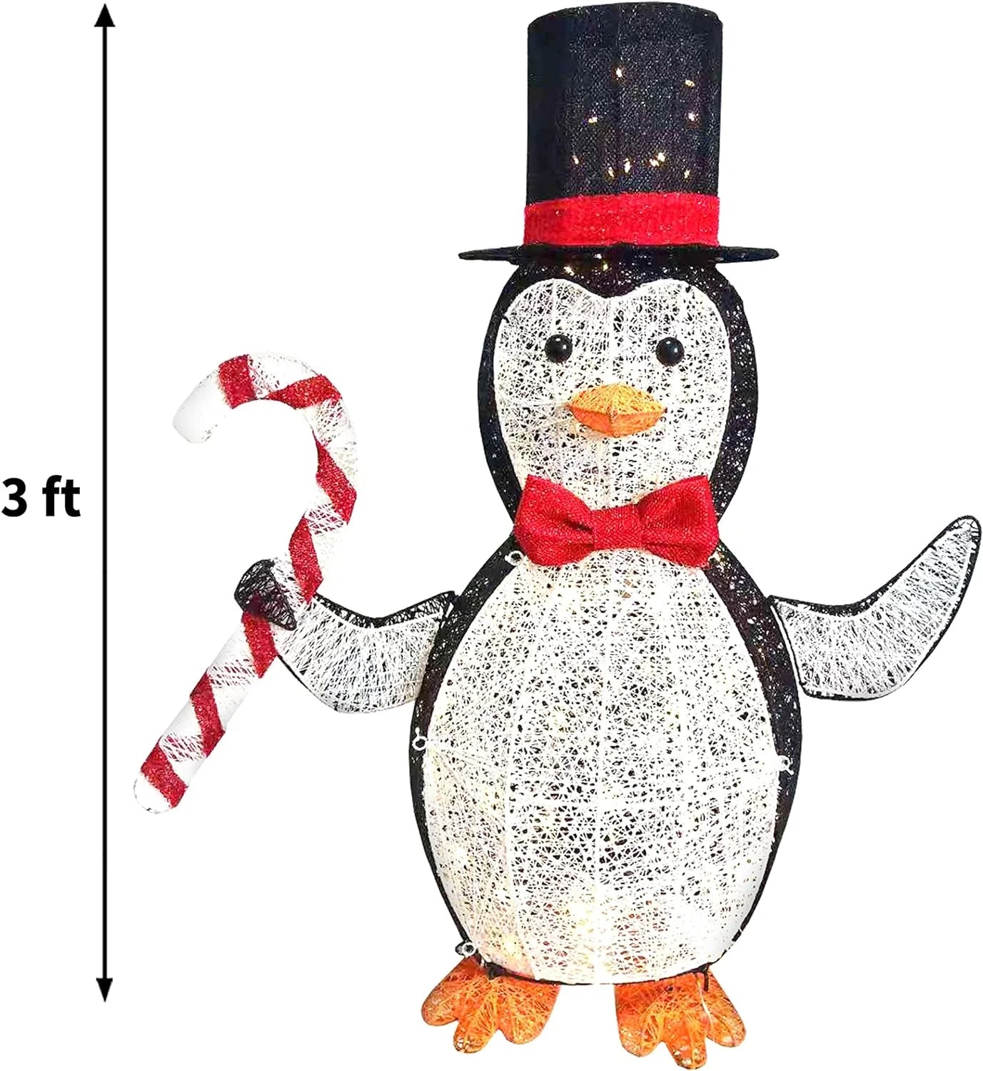 3 FT Penguin Yard Light Christmas Outdoor Decorations,120 Pre-Lit LED Christmas Decorations,Christmas Yard Light with Stakes Decorations Outdoor Holiday Decor