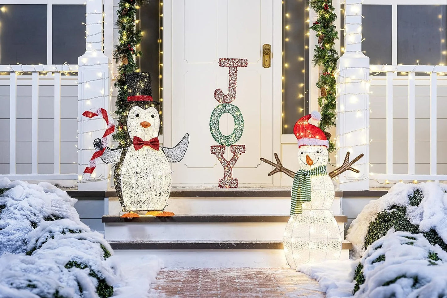 3 FT Penguin Yard Light Christmas Outdoor Decorations,120 Pre-Lit LED Christmas Decorations,Christmas Yard Light with Stakes Decorations Outdoor Holiday Decor