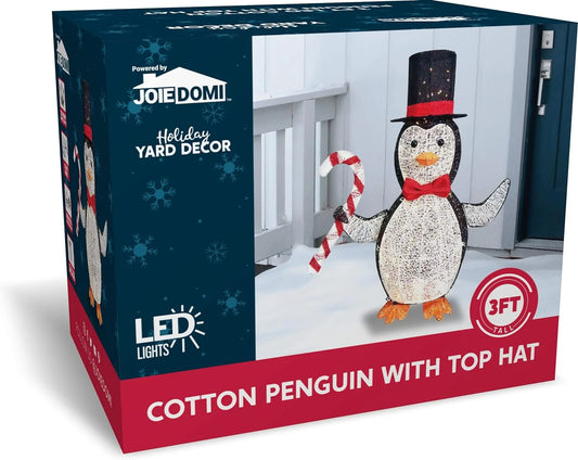 3 FT Penguin Yard Light Christmas Outdoor Decorations,120 Pre-Lit LED Christmas Decorations,Christmas Yard Light with Stakes Decorations Outdoor Holiday Decor