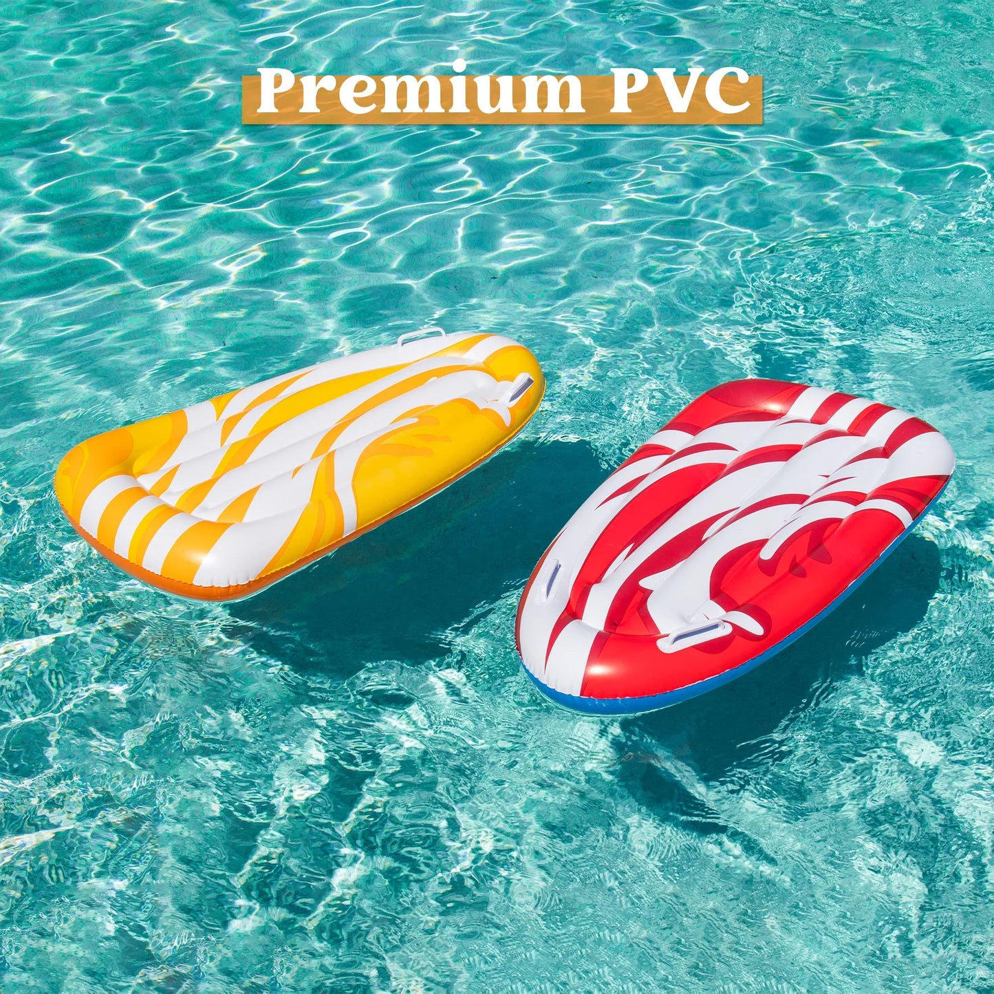 Syncfun 2 Packs Inflatable Bodyboard for Kids Swimming Pool Floating Toys