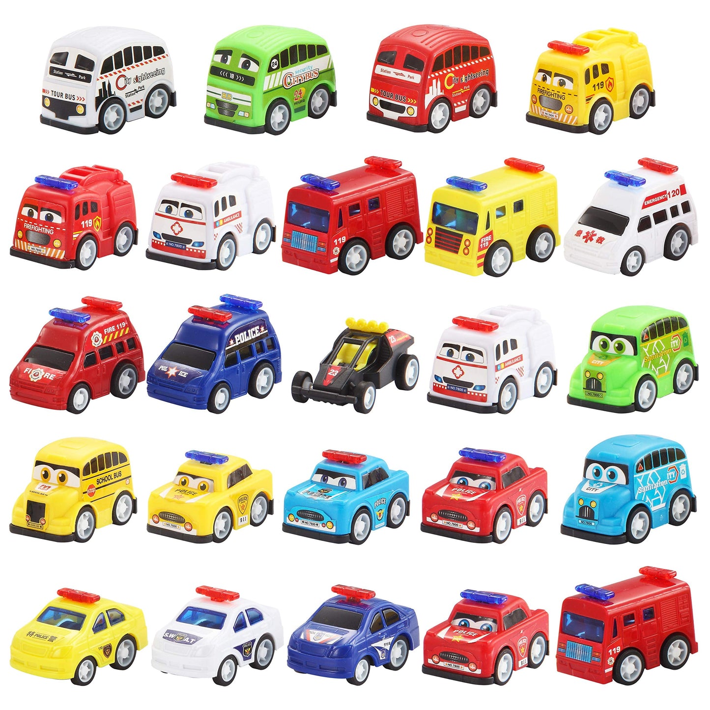 48 Pcs Easter Eggs with Toys Set (24 Easter Eggs and 24 Mini Pull Back Cars),Easter Eggs with Toys Fillers for Toddlers,Easter Egg Hunt Easter Basket Stuffers for Kids
