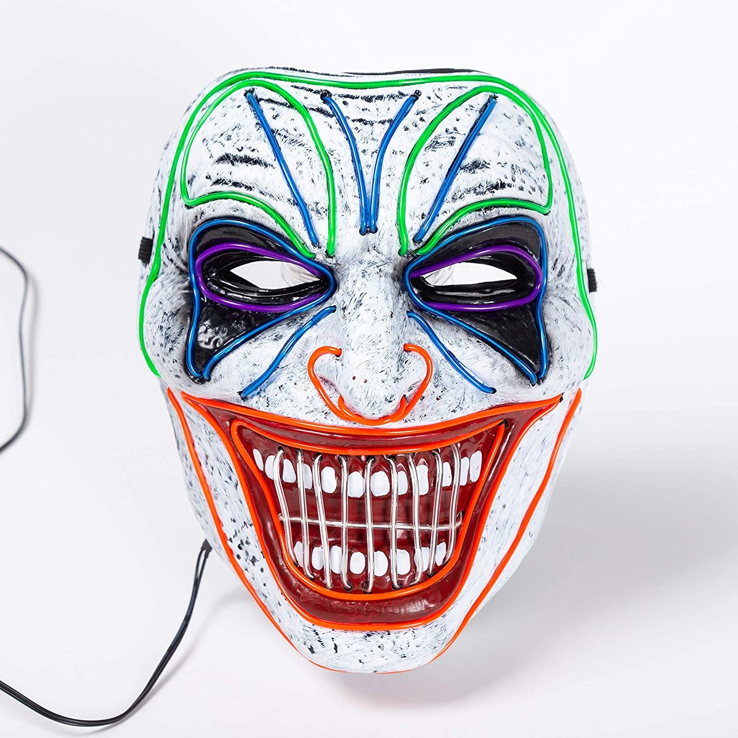 Spooktacular Creations Halloween Led Mask Clown Mask with 3 Lighting for Halloween Costume Party Supplies