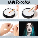 Joyfy 1oz Halloween Makeup Foundation Cream,Halloween Face Body Painting Cake Tub SFX Makeup for Joker Zombie Vampire Skeleton Cosplay for Adult Kids