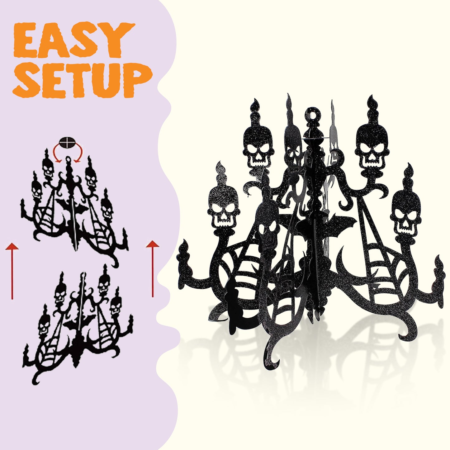 SYNCFUN 29 Pcs Halloween Hanging Swirl Decorations and Witch Hats,Halloween Decorations Indoor Birthday Party Supplies Decorations,Pumpkin Spider Ghost Decor