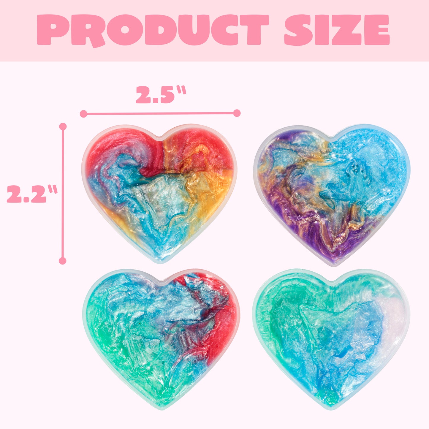 30 Valentines Day Galaxy Slime Hearts for Kids Valentine Classroom Exchange, Valentine Party Favors, Gift Exchange