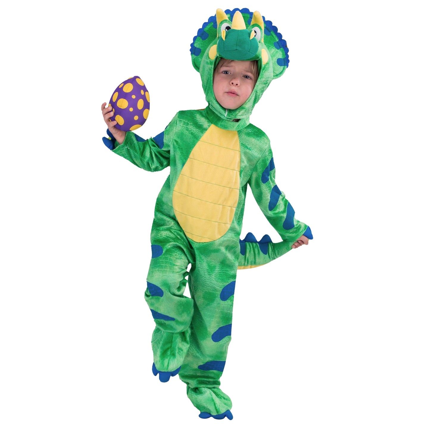 Joyfy Child Triceratops Dinosaur Costume for Kids Toddler Halloween Dress Up Party, Dinosaur Themed Party