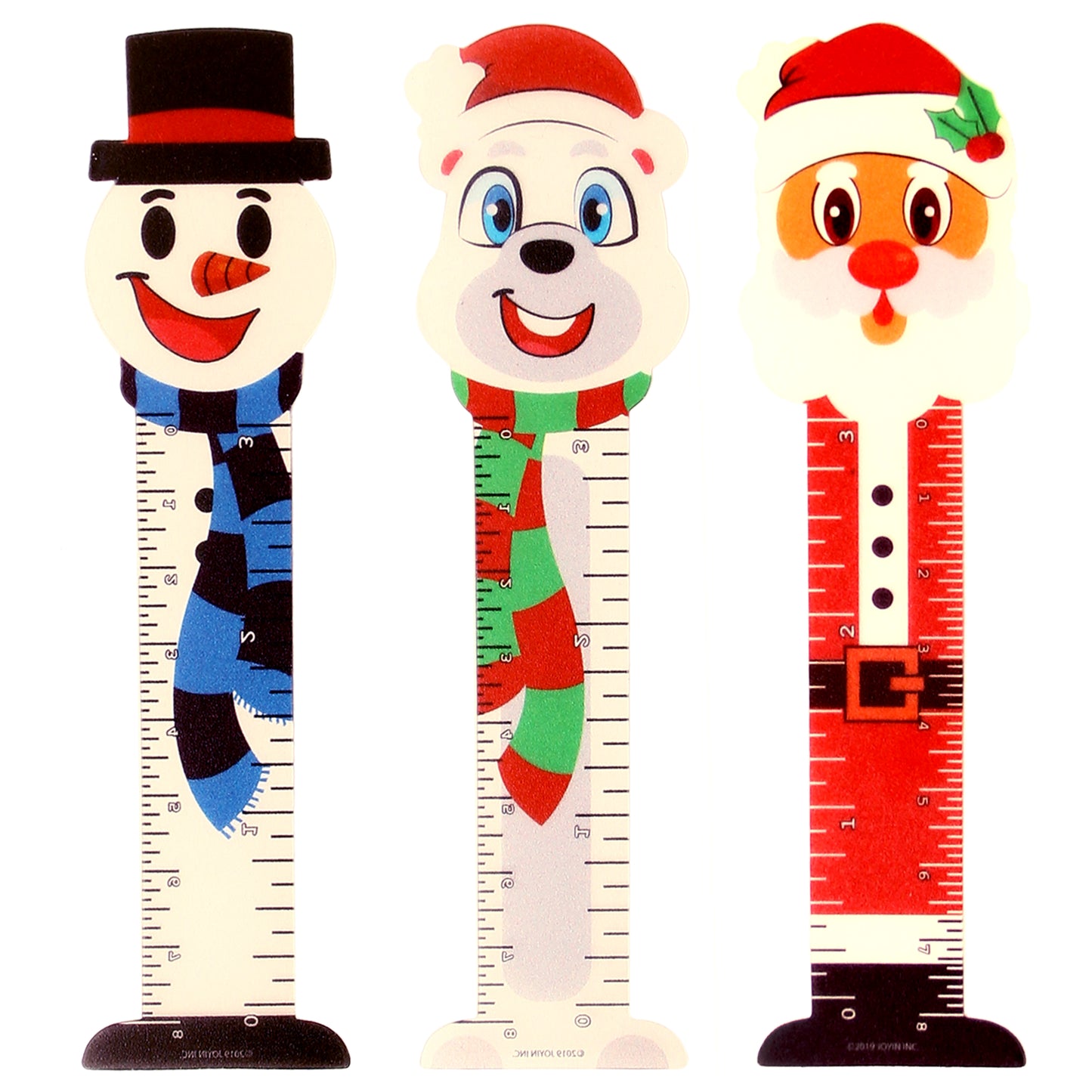 SYNCFUN Christmas Rulers in 6 Designs, 144 Pcs