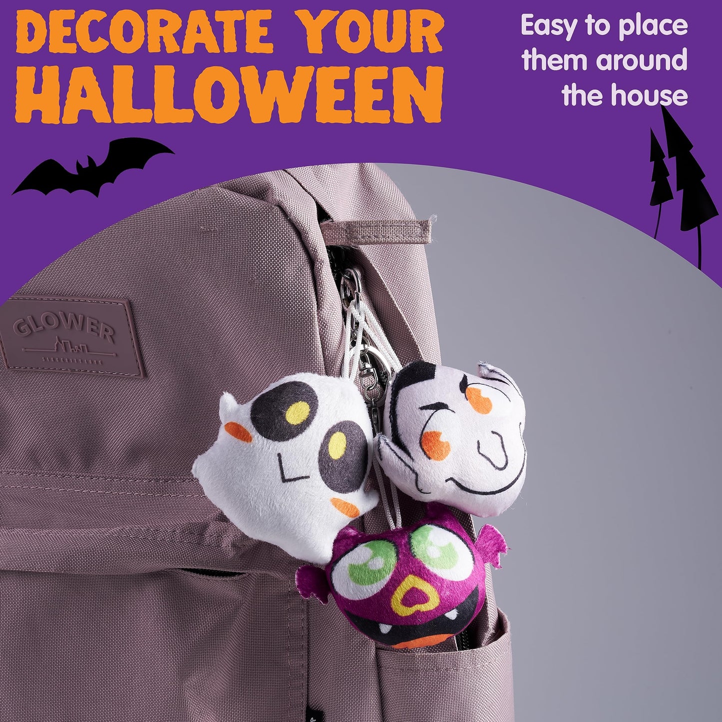 Sycnfun 12 Pcs Halloween Plush in Blind Bags,Halloween Mini Stuffed Animal for Goodie Bags Stuffers,Halloween Crafts for Kids,Halloween Treats Prizes,Trick or Treat Gift Exchange