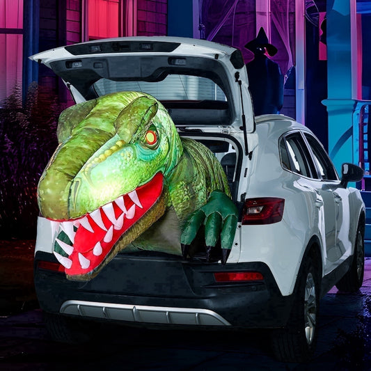 SYNCFUN Animated Dinosaur Decoration 10.04 In x 6.61 In x 6.42 In Yard Inflatables Green 3.3 lb