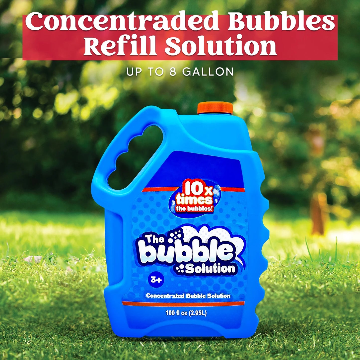 Syncfun 100 oz Concentrated Bubble Solution for Kids, up to 8 Gallon Bubble Liquid Refills for Bubble Machine,Bulk Bubbles Outdoors Toy for Toddlers Boys Girls