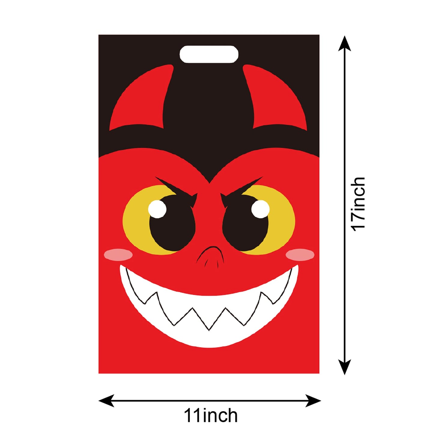 SYNCFUN 72 Pcs Halloween Treat Bags Goodie Bags Plastic Halloween Candy Bags Trick or Treat Creepy Designs Halloween Bags for Kids Trick or Treat,Classroom Goody Bags