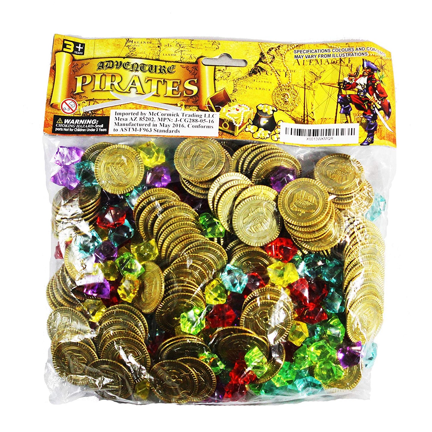 Pirate Treasure Coins 288-Piece Set Party Favors