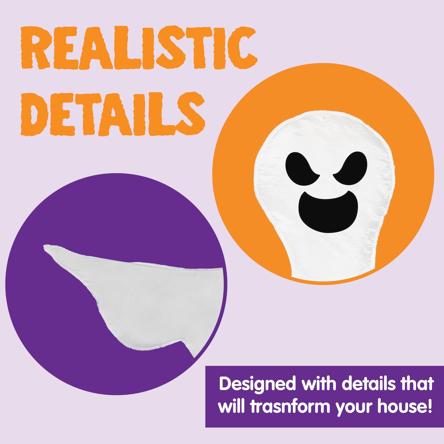 Joyfy 53 inch Halloween Ghost Decoration,Halloween Indoor Outdoor Yard Fall Porch Decor