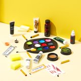 Joyfy 26 Pcs Halloween Makeup Kit,Halloween Family Makeup Set Face Painting Kit with with Zombie Green Ooze,Fake Blood Costume and More for Vampire Cosplay