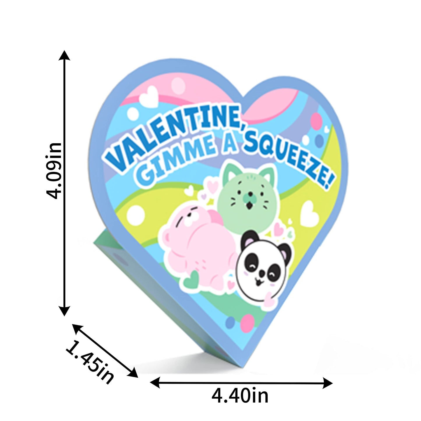 56 pcs (28 Valentines Day Cards with 28 Mochi Squishy Toys) for Kids, Fidget Mini s with Heart Boxes School Class, Valentines Day Gifts Set Exchange Prizes