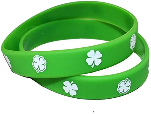 144 St. Patrick's Day outfit accessories set, 12 pairs of green clover glasses, 12 bead necklaces