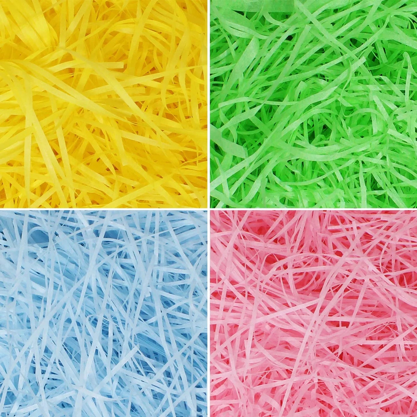 Joyfy 1000g (36oz ) Easter Grass for Baskets,Pink Yellow Sky Blue Green Recyclable Shredded Paper Easter Hunt,Party Decor