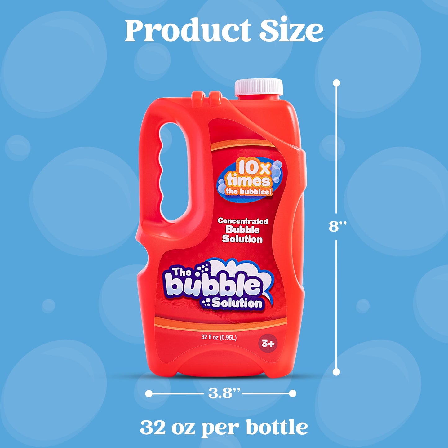 32 oz Bubbles for Kids,Concentrated Bubble Solution Refills (up to 2.5 Gallon) for Bubble Machines,Giant Wands and Blowers