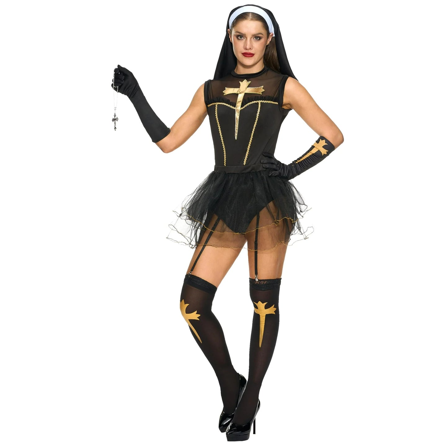 SYNCFUN Women Nun Costume for Halloween Costumes Woman