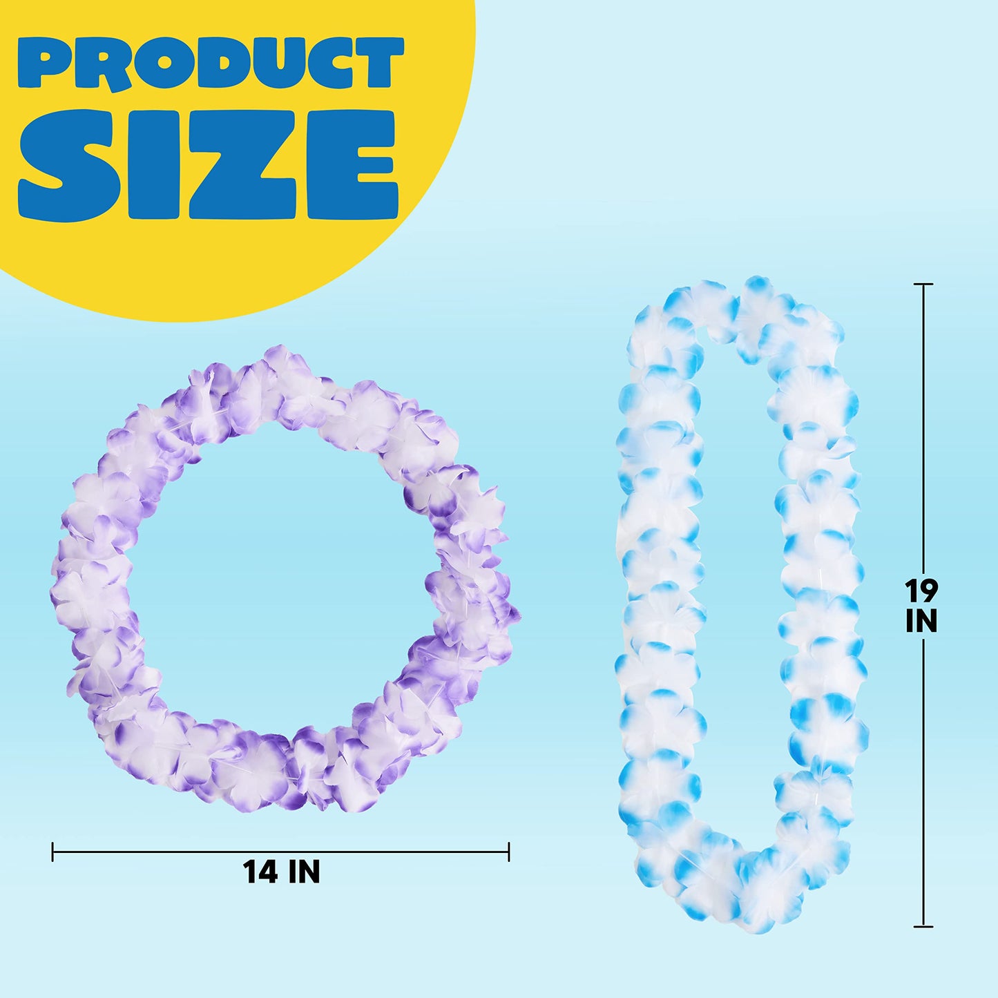 SYNCFUN 60 Pieces Luau Party Favors, Hawaiian Leis Bulk Birthday Holiday Party Supplies