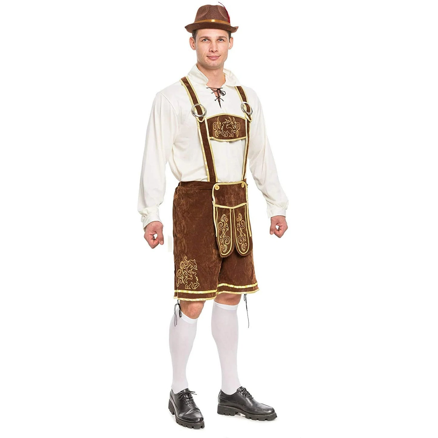 Syncfun Men's German Bavarian Oktoberfest Costume Set for Halloween Dress Up Party and Beer Festival