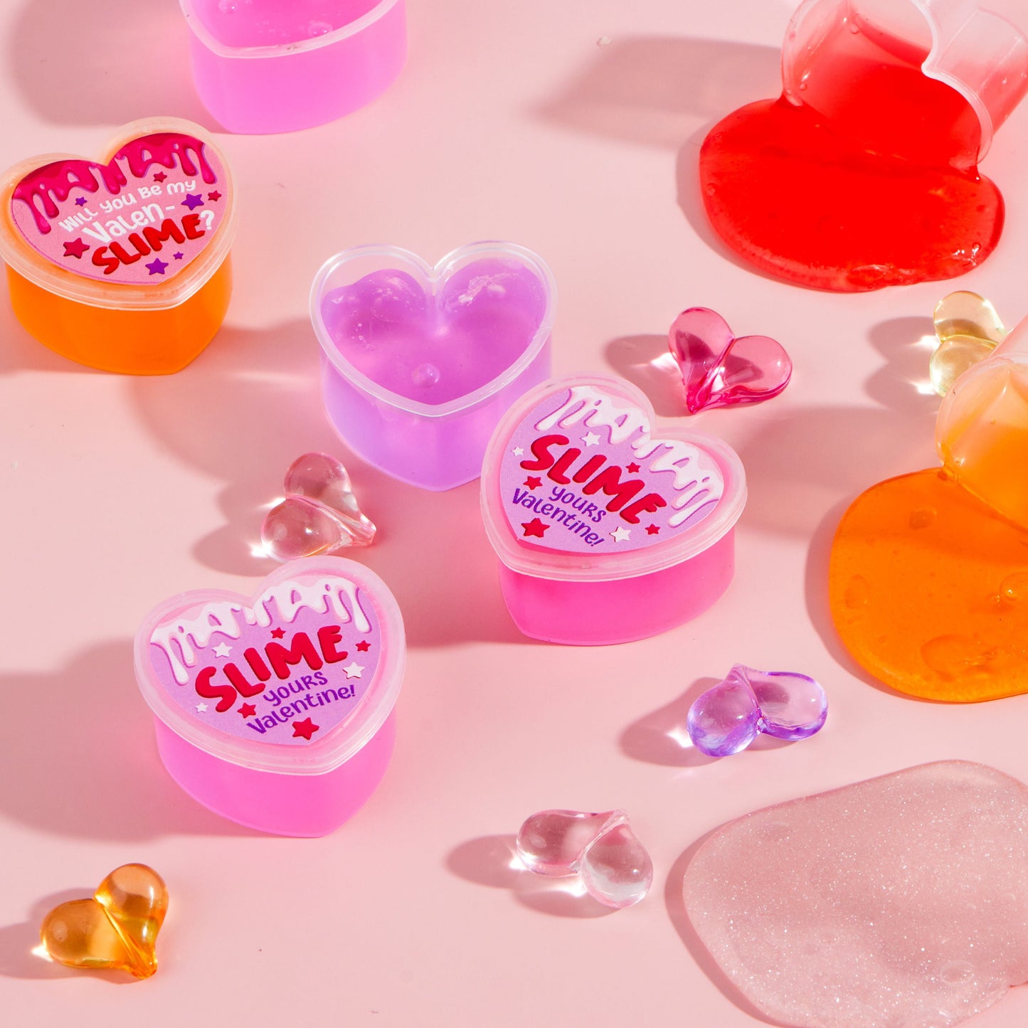 30 Pack Valentines' Day Slime, Heart Shape Slime Stress, Colorful Relief Fidget Toy for Kids Valentines Day Party Favors, Valentines Exchange Gifts, Valentines Classroom Prizes