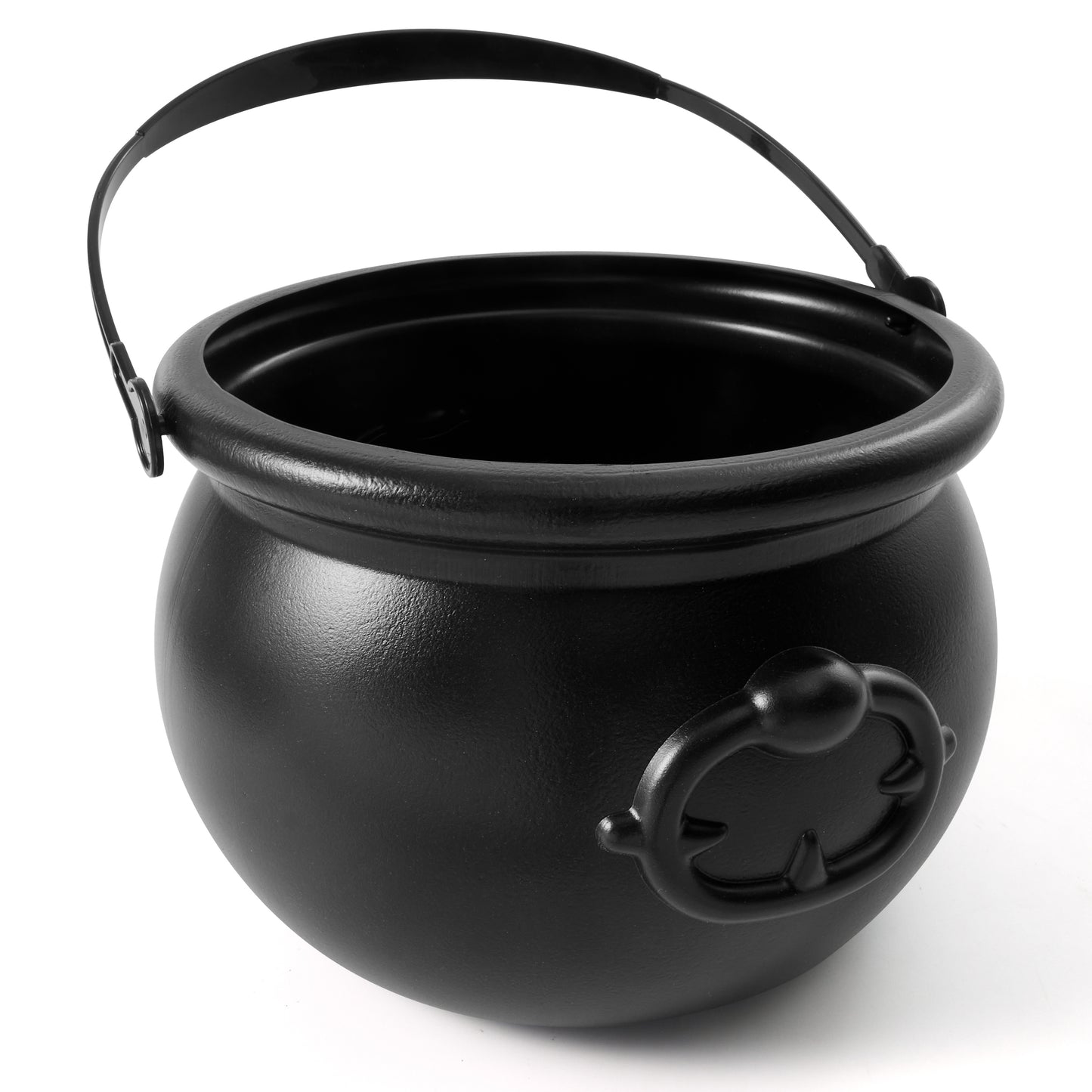 Joyfy 1 Pack Halloween Cauldron with Handle,Large Halloween Candy Bucket Basket Candy Bowl Halloween Bucket Plastic Cauldron Trick or Treat Bucket