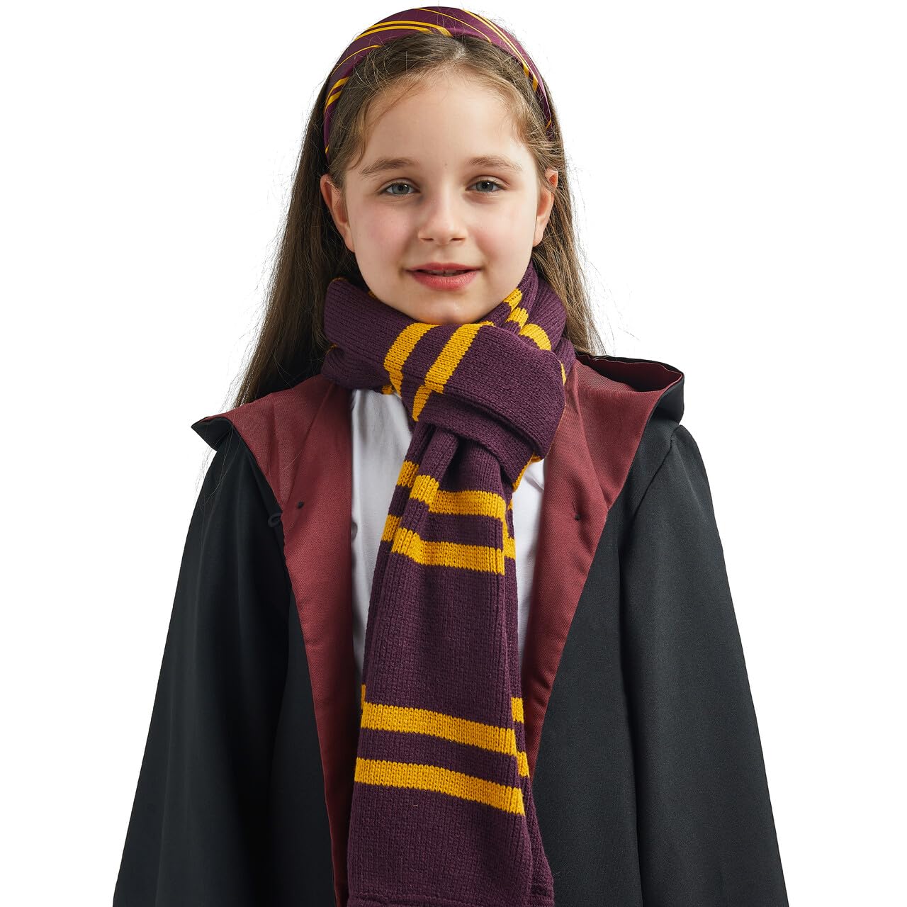 SYNCFUN 1 Pcs Halloween Wizard Costume Accessories Set with Scarf,Witch Scarf Cosplay Accessories for Kids and Adults Dress Up