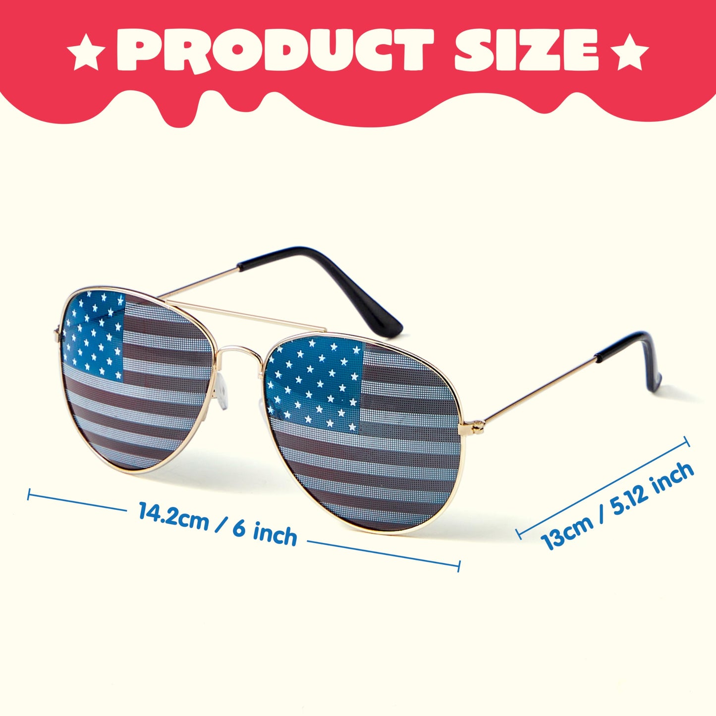 3 pieces of 7-4 American flag sunglasses, red, white, and blue 7-4 glasses, 7-4 accessories, 7-4 party gifts, 7-4 party supplies, 7-4 patriotic sunglasses
