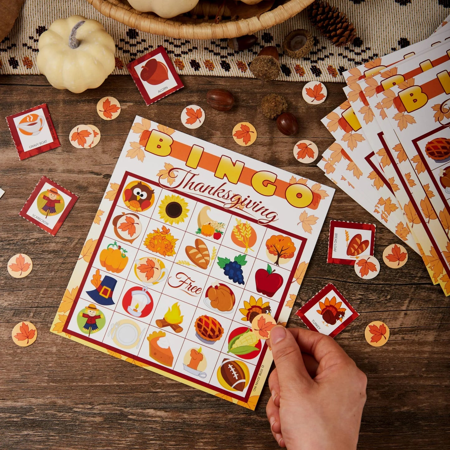 Joyfy 28 Players Thanksgiving Bingo Game for Adult Kids,Thanksgiving Decoration Party Supplies
