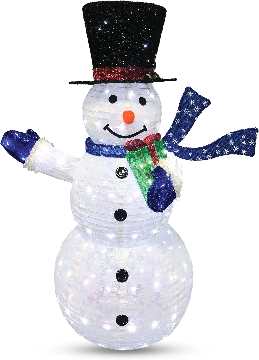 Syncfun 5 FT Snowman Yard Light Christmas Outdoor Decorations,150 LED Snowman Christmas Decorations,Christmas Yard Light with Stakes Holiday Decor