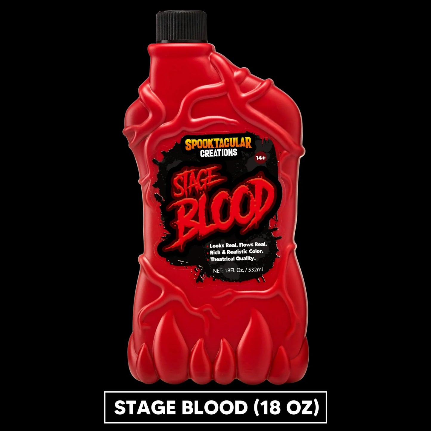 Joyfy 18 oz Halloween Fake Blood,Vampire Blood Makeup Bottle,Halloween Blood Zombie Makeup,Vampire Makeup Kit for Adults,Halloween Costume Vampire Accessories