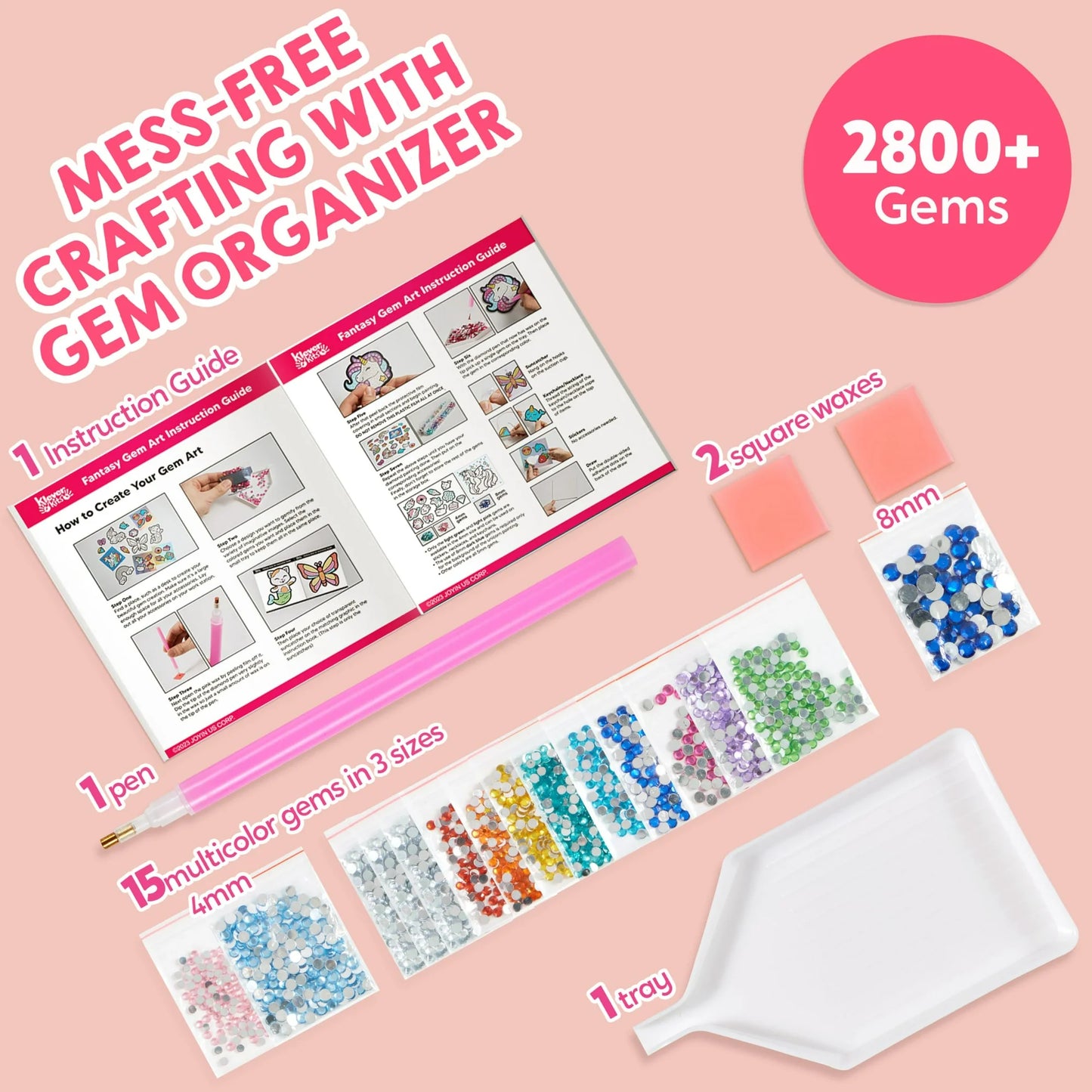 Syncfun 16 Projects Big Gem Art,5D Gem Painting Activities Kits for Kids, Diamond Arts And Crafts Gift for Girls 6-12