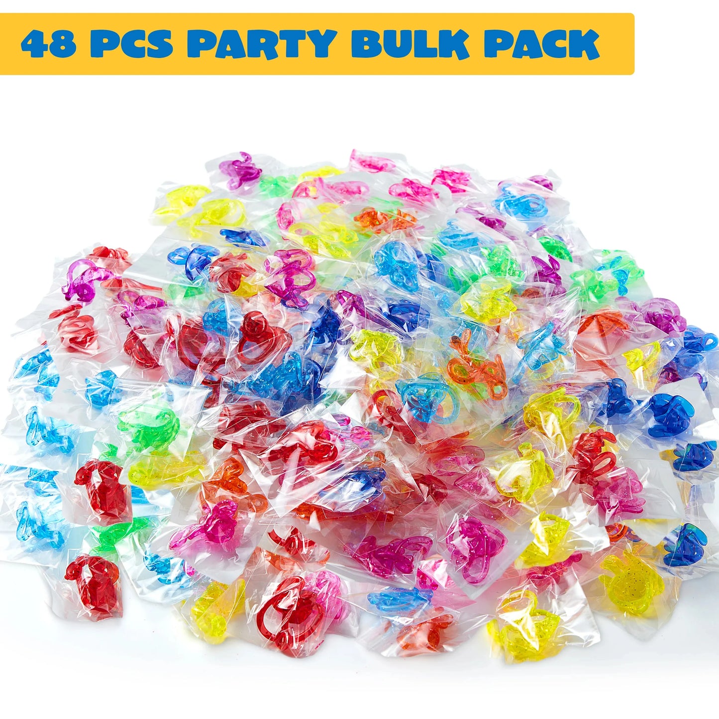 Syncfun 48 Pcs Sticky Hands Party Favors for Kids Assorted Stretchy Slappy Hands Fun Fidget Toys for Kids