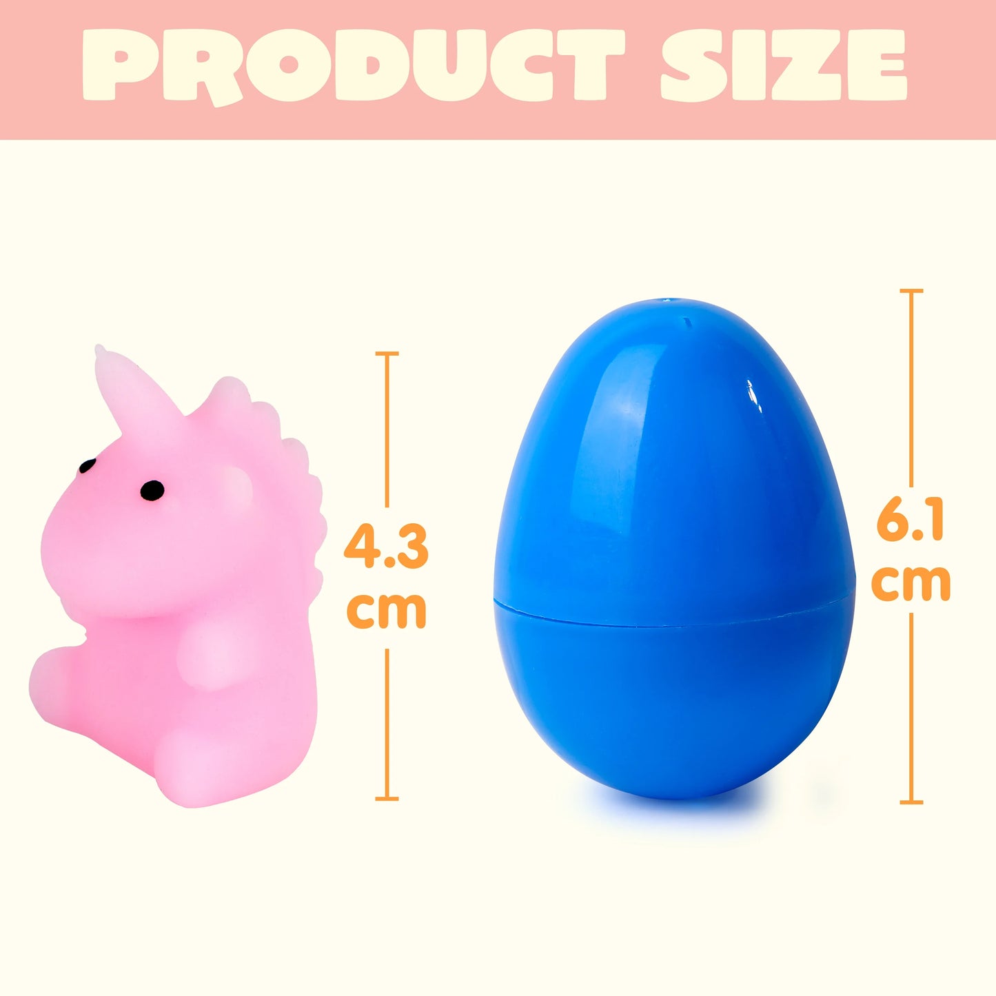 48 Pcs Prefilled Easter Eggs with Toys(24 Mochi and 24 Eggs),Mochi Squishy Small Toys for Easter Eggs,Stuffed Easter Baskets for Toddler Kids