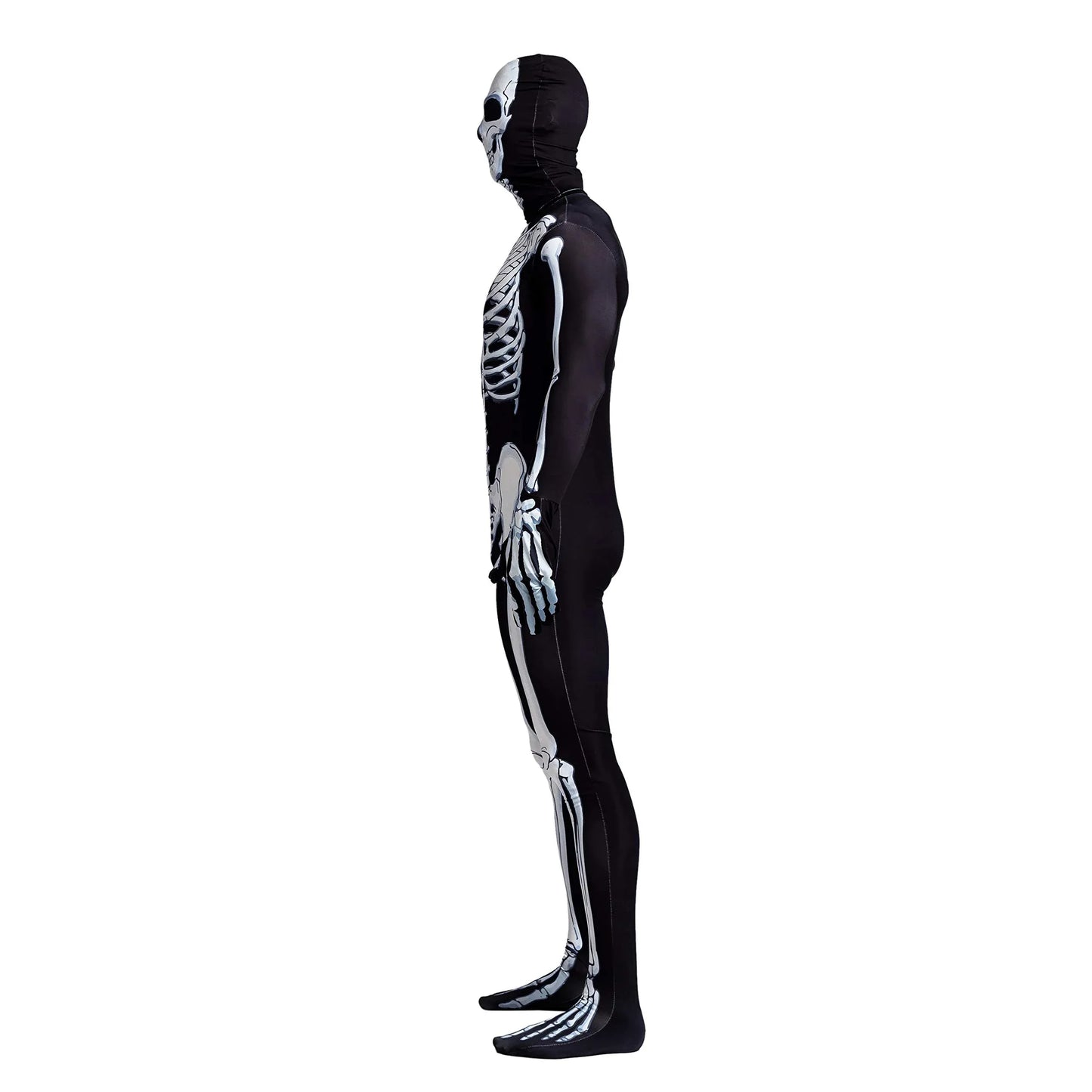 Syncfun Skeleton Costume for Adult, Skeleton Bone Bodysuit Halloween Costumes for Men Fancy Dress-up